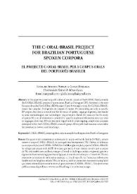 Portada:El projecte C-ORAL-BRASIL per a corpus orals del portuguès brasiler / Lúcia de Almeida Ferrari, Giulia Bossaglia
