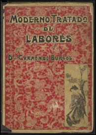 Portada:Moderno tratado de labores / Carmen de Burgos