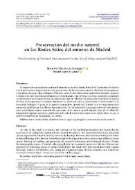 Portada:Preservación del medio natural en los Reales Sitios del entorno de Madrid / María del Pilar García Rodríguez, Beatriz Álvarez García