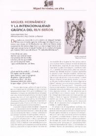 Portada:Miguel Hernández y la intencionalidad gráfica del Ruy-señor / Inmaculada Gómez Vera