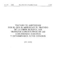 Portada:Tratado de Ámsterdam por el que se modifican el Tratado de la Unión Europea, los Tratados constitutivos de las Comunidades Europeas y determinados actos conexos (1997 C/340)