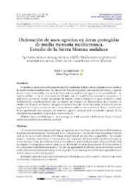 Portada:Ordenación de usos agrarios en áreas protegidas de media montaña mediterránea. Estudio de la Sierra Morena andaluza / Rafael Garzón-García, Rafael F. Vega-Pozuelo