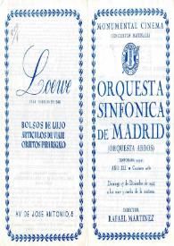 Portada:Orquesta Sinfónica de Madrid / Galve, Luis (Piano)