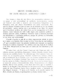Portada:Breve semblanza de don Miguel Antonio Caro / Ciro Mendía
