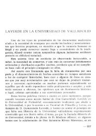Portada:Laverde en la Universidad de Valladolid / Filemón Arribas Arranz