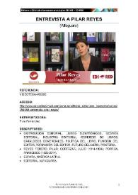 Portada:Transcripción de la "Entrevista a Pilar Reyes (Alfaguara)"