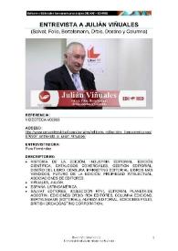 Portada:Transcripción de la "Entrevista a Julián Viñuales (Salvat, Folio, Bertelsmann, Orbis, Destino y Columna) "