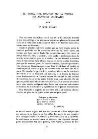 Portada:El tema del camino en la poesía de Antonio Machado / por F. Ruiz Ramón