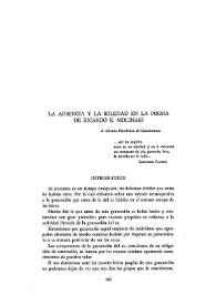 Portada:La ausencia y la soledad en la poesía de Ricardo E. Molinari / Felipe L. Pérez Pollán