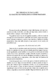 Portada:Del nido real de gavilanes: el maestro de poetas, don Antonio Machado  / Rafael Laínez Alcalá