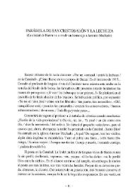 Portada:Parábola de San Cristobalón y la lechuza (La ciudad de Baeza va a rendir un homenaje a Antonio Machado)  / Juan Pasquau