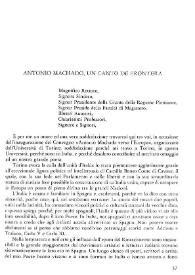 Portada:Antonio Machado, un canto de frontera / Alfonso Guerra
