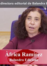 Portada:Entrevista a Àfrica Ramírez (Consorci d'Editors Valencians, Tabarca Llibres, Tàndem Edicions, Balandra Edicions, Associació d'Editors del País Valencià)