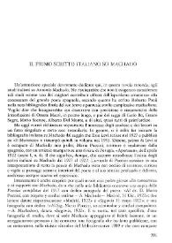 Portada:Il primo scritto italiano su Machado / Dario Puccini
