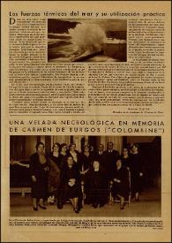 Portada:Una velada necrológica en memoria de Carmen de Burgos (\"Colombine\") / Fotografía Cortés