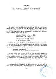 Portada:El poeta Antonio Machado / Proel