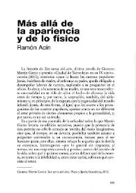 Portada:Más allá de la apariencia y de lo físico / Ramón Acín