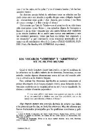 Portada:Los vocablos \"arbitrio\" y \"arbitrista\" en el Nuevo Mundo / Sara Almarza