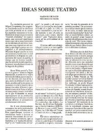 Portada:Ideas sobre el teatro / Mariano de Paco