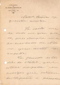 Portada:Carta de Carmen de Burgos a Perpétua Nóbrega-Quintal. Estoril, 19 de diciembre de 1919