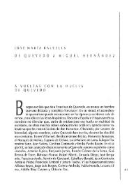 Portada:De Quevedo a Miguel Hernández / José María Balcells