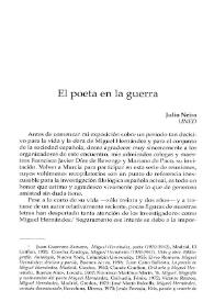 Portada:El poeta en la guerra / Julio Neira