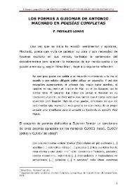 Portada:Los poemas a Guiomar de Antonio Machado en \"Poesías completas\" / Francisco Morales Lomas