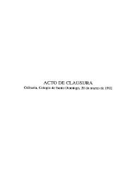 Portada:Miguel Hernández, cincuenta años después : actas del I Congreso Internacional. Alicante, Elche, Orihuela, marzo de 1992. Acto de clausura / José Carlos Rovira