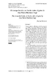 Portada:El cuerpo herido, en "Noche sobre el grito" de Ana María Martínez Sagi 