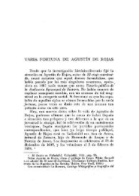 Portada:Varia fortuna de Agustín de Rojas

 / Narciso Alonso Cortés 