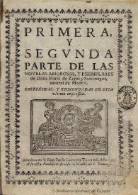 Portada:Primera y segunda parte de las novelas amorosas, y exemplares de Doña Maria de Zayas y Sotomayor, natural de Madrid [Barcelona, 1705]