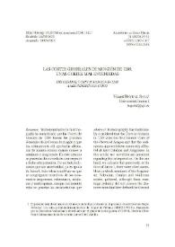 Portada:Las Cortes generales de Monzón de 1289, unas cortes mal entendidas / Vicent Baydal Sala