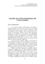 Portada:Galdós, el sueño (religioso) de un ilustrado  / Víctor-Rafael Rivas Carrera 