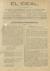 Portada:Tomo I, núm. 1, 24 de enero de 1904