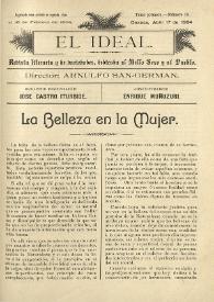 Portada:Tomo I, núm. 13, 17 de abril de 1904