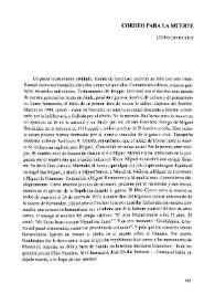 Portada:Correo para la muerte / Leopoldo de Luis