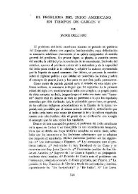 Portada:El problema del indio americano en tiempos de Carlos V / por Jaime Delgado