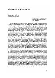 Portada:Más sobre \"El rayo que no cesa\" / Por Francisco Estévez