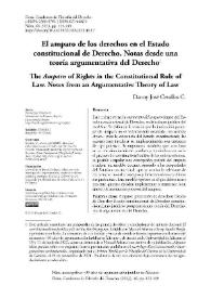 Portada:El amparo de los derechos en el Estado constitucional de Derecho. Notas desde una teoría argumentativa del Derecho / Danny José Cevallos C.