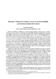 Portada:Mercedes Cabello de Carbonera: Entre la novela de folletín y la ficcio\"nacion\"alización letrada / Yolanda Westphalen    