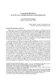 Portada:La pregunta del género en los procesos independentistas latinoamericanos / Lucía Provencio Garrigós