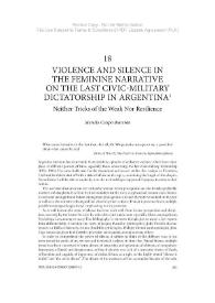 Portada:Violence and silence in the feminine narrative on the last civic-military dictactorship in Argentina: neither tricks of the weak nor resilience / Marcela Crespo Buiturón