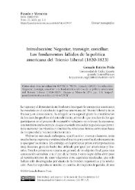 Portada:Introducción: Negociar, transigir, conciliar. Los fundamentos fallidos de la política americana del Trienio Liberal (1820-1823) / Gonzalo Butrón Prida