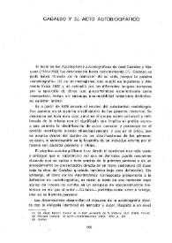 Portada:Cadalso y el acto autobiográfico  / María Embeita   