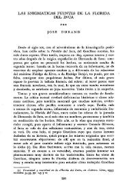 Portada:Las enigmáticas fuentes de la Florida del Inca  / por José Durand