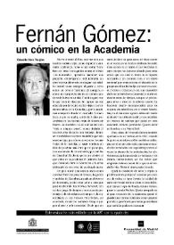 Portada:Fernán Gómez, un cómico en la Academia   / Eduardo Haro Tecglen