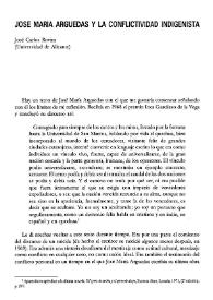 Portada:José María Arguedas y la conflictividad indigenista / José Carlos Rovira