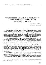 Portada:"Naufragios en Andamios Esquemáticos": Los estridentistas mexicanos en la ciudad futurista  / José Carlos Rovira