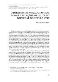 Portada:O impacto do passado: avisos, novas e relações de Ceuta no Portugal do século XVIII / Isabel Drumond Braga