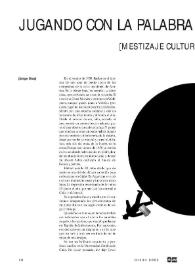 Portada:Jugando con la palabra en la tierra de nadie  / Jorge Díaz